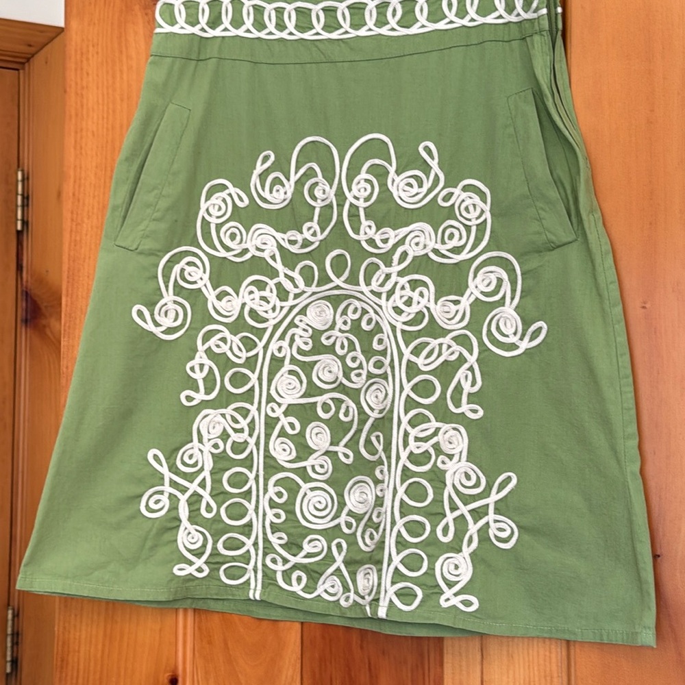 CHATIK & KERTAN Aline Cotton Skirt with Brocade Detail XS